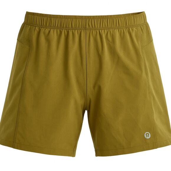 Lululemon Olive Green Men’s Lined Running Shorts 4” Medium Athletic Gym Wear - Picture 1 of 9